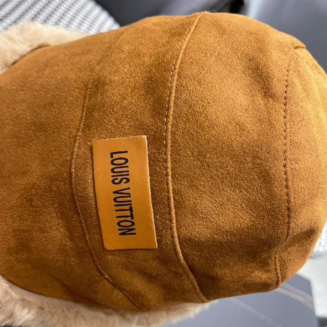  路易威登LouisVuitton渔夫帽女冬季毛绒东北蒙古帽子加厚保暖韩版百搭潮牌