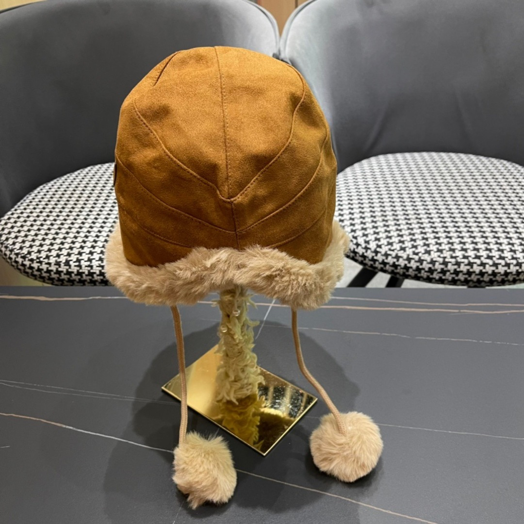  路易威登LouisVuitton渔夫帽女冬季毛绒东北蒙古帽子加厚保暖韩版百搭潮牌