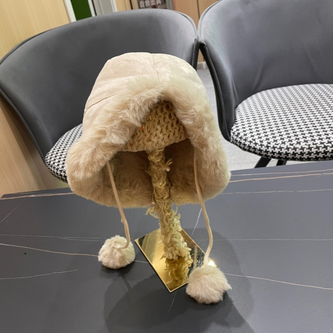  路易威登LouisVuitton渔夫帽女冬季毛绒东北蒙古帽子加厚保暖韩版百搭潮牌