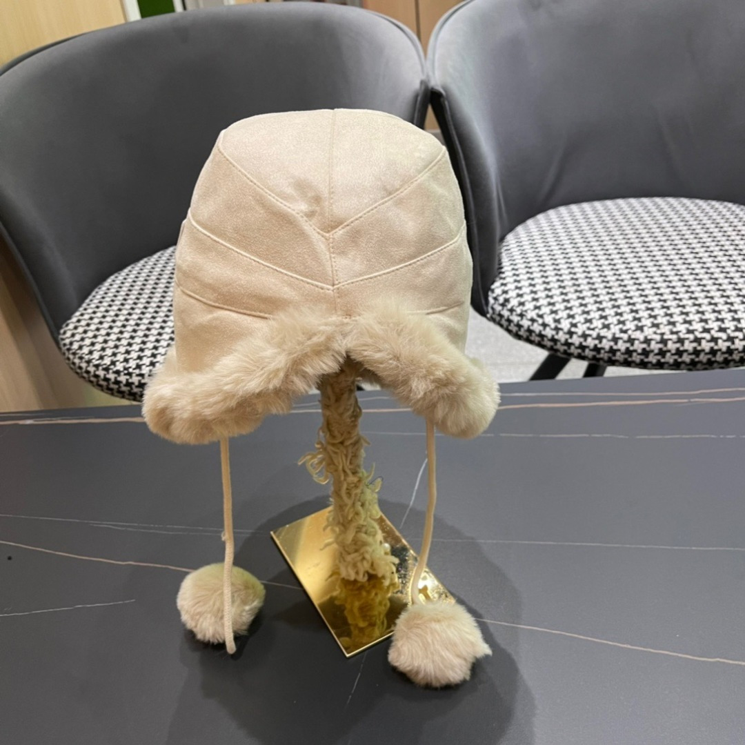  路易威登LouisVuitton渔夫帽女冬季毛绒东北蒙古帽子加厚保暖韩版百搭潮牌