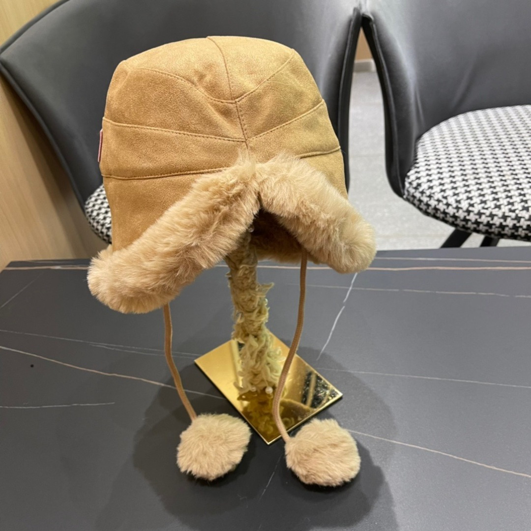  路易威登LouisVuitton渔夫帽女冬季毛绒东北蒙古帽子加厚保暖韩版百搭潮牌
