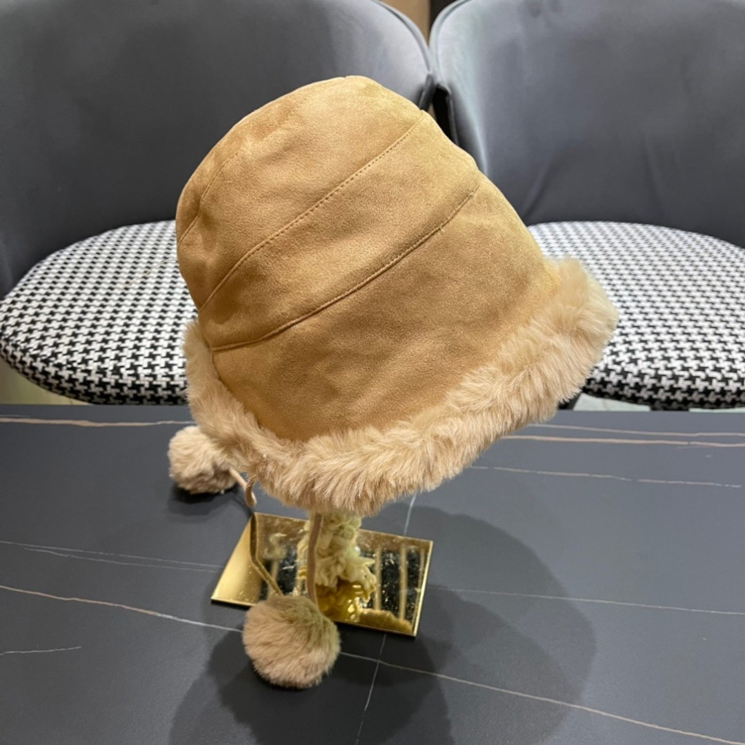  路易威登LouisVuitton渔夫帽女冬季毛绒东北蒙古帽子加厚保暖韩版百搭潮牌