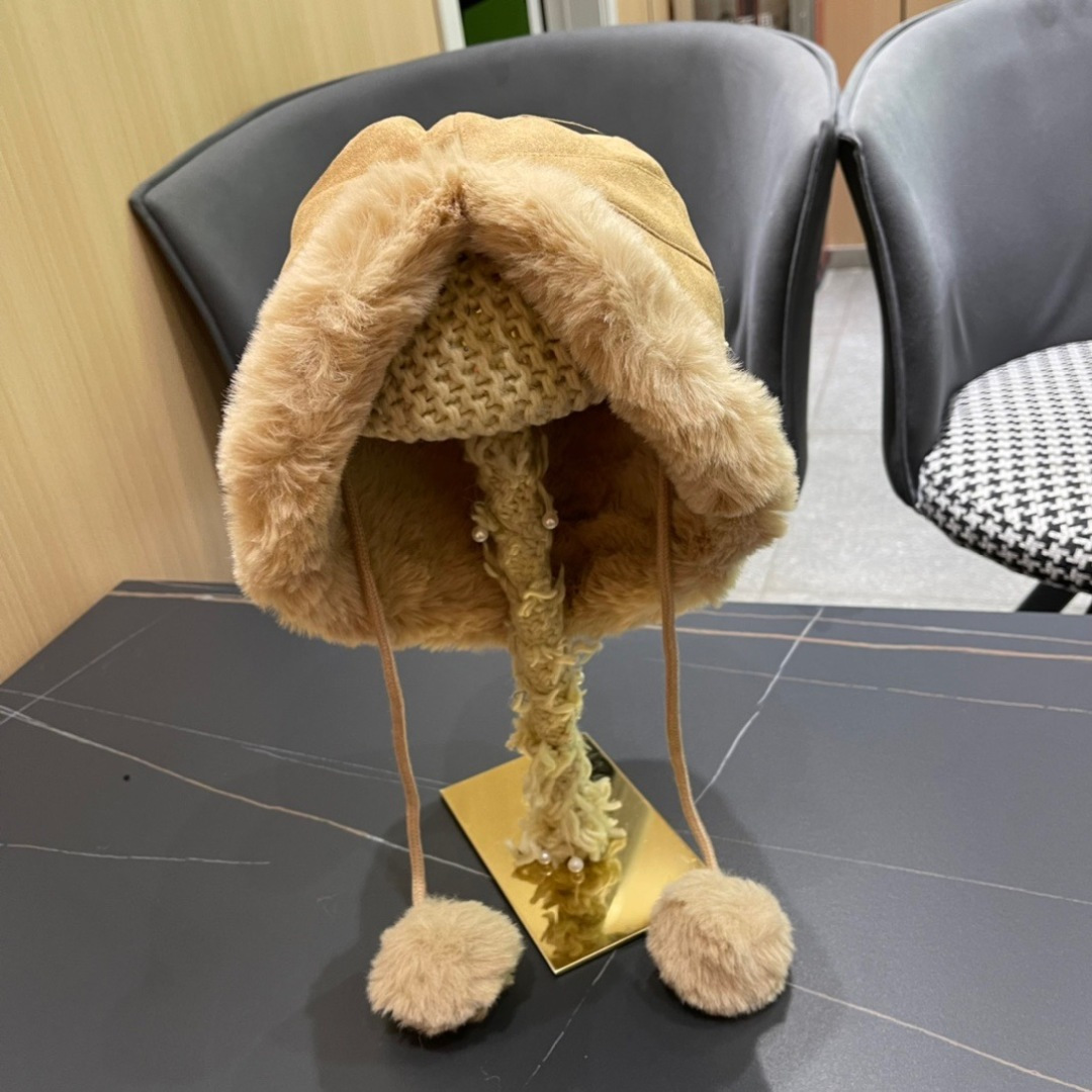  路易威登LouisVuitton渔夫帽女冬季毛绒东北蒙古帽子加厚保暖韩版百搭潮牌