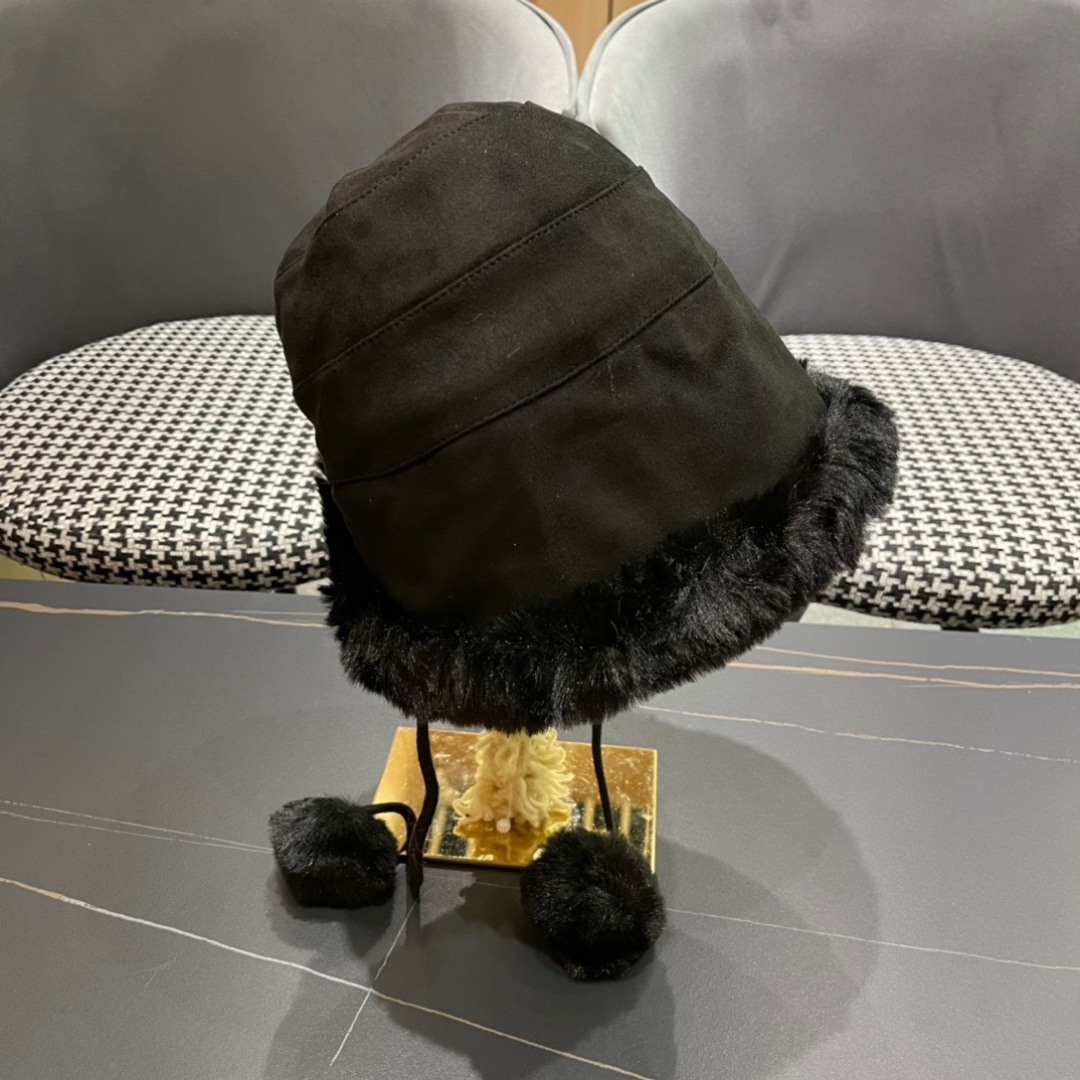  路易威登LouisVuitton渔夫帽女冬季毛绒东北蒙古帽子加厚保暖韩版百搭潮牌
