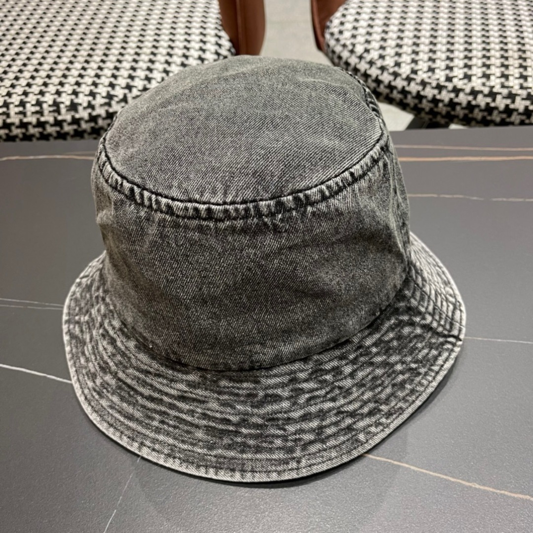 balenciaga巴黎世家2024牛仔渔夫帽夏季防晒遮阳帽子大头围水桶帽显脸小