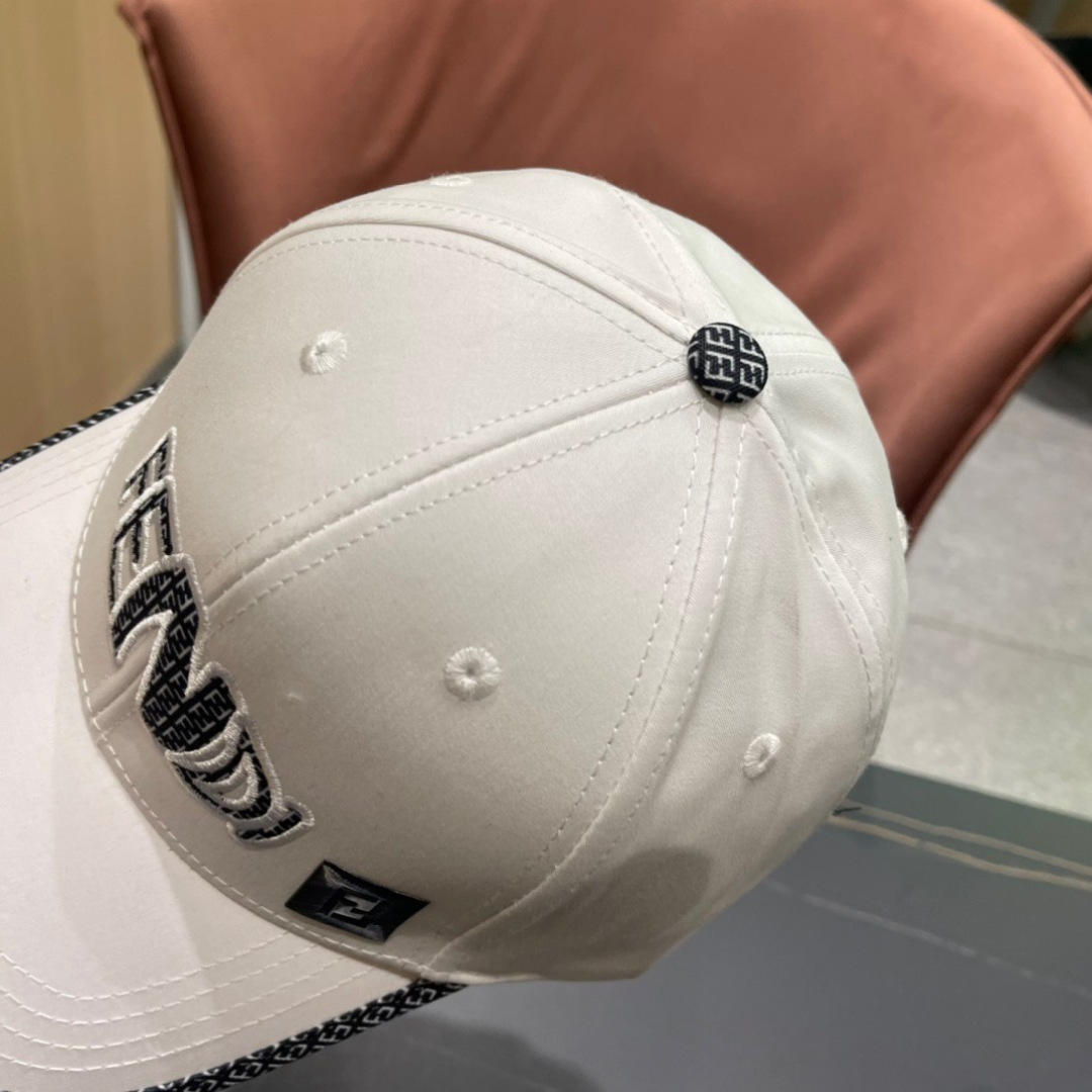  Fendi（芬迪）新款原单棒球帽， 双F提花，专柜热卖款，11开模订制，轻盈透气！质量超赞，基础头围5