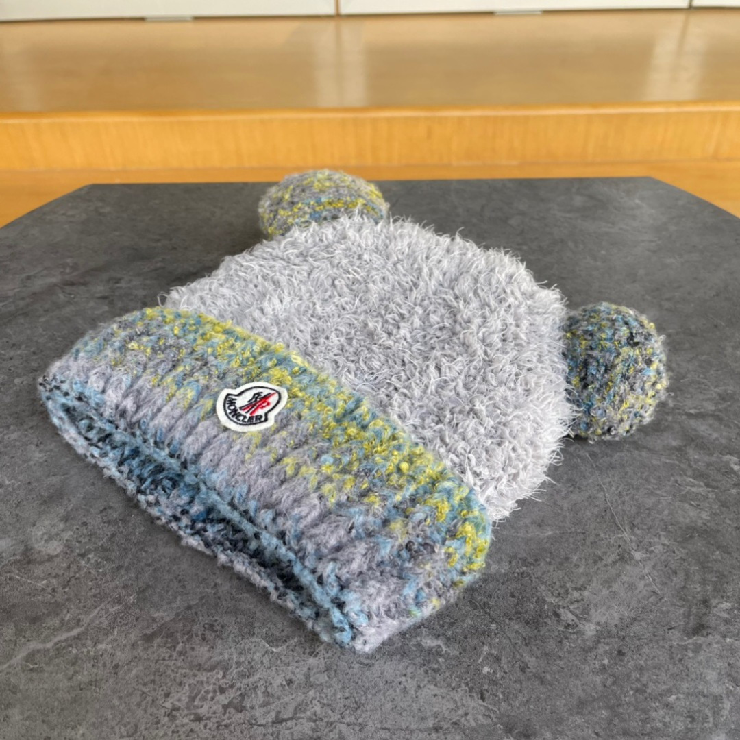 moncler蒙口欧美风格秋冬新款可爱保暖羊毛帽儿童男女款通用版冷帽帽子