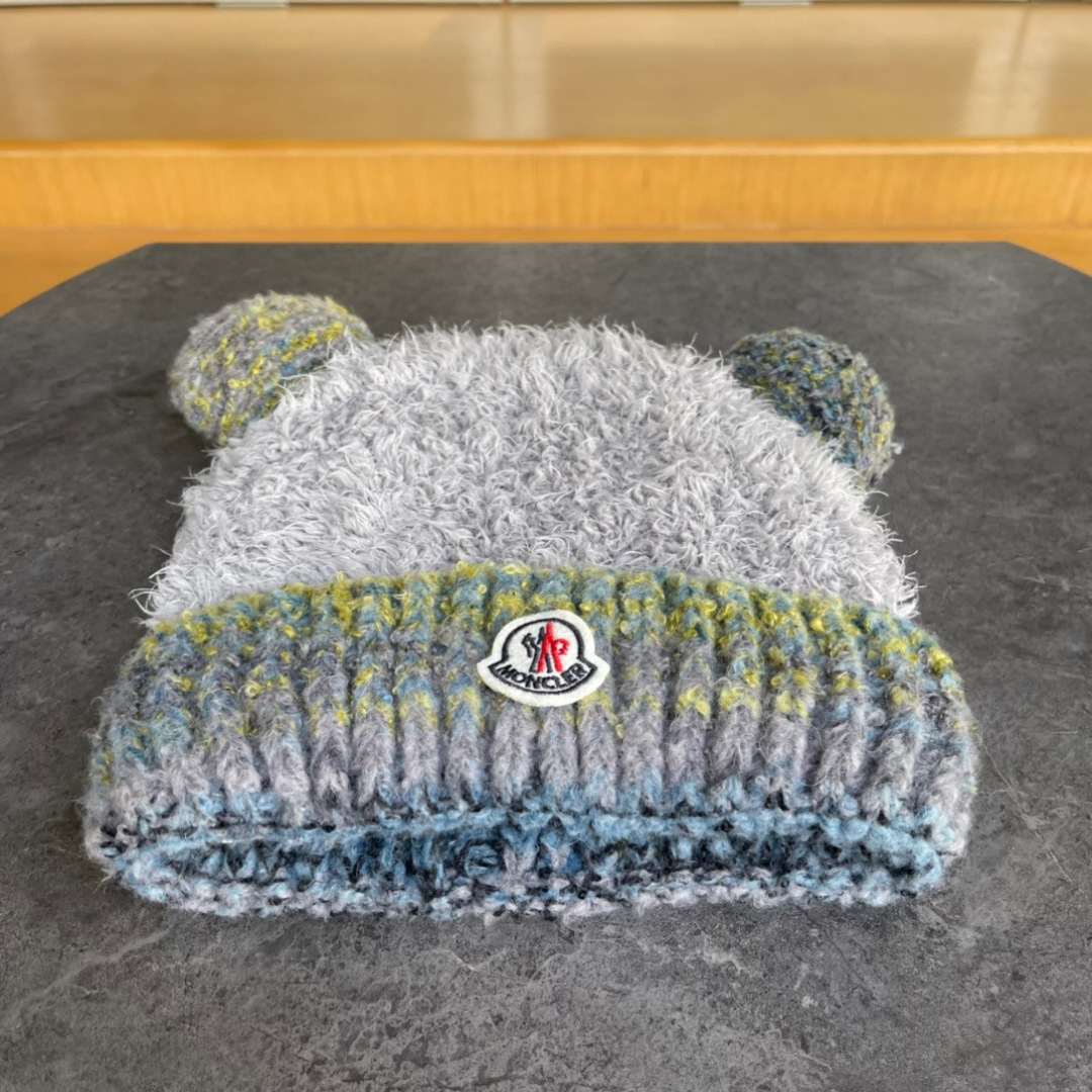 moncler蒙口欧美风格秋冬新款可爱保暖羊毛帽儿童男女款通用版冷帽帽子