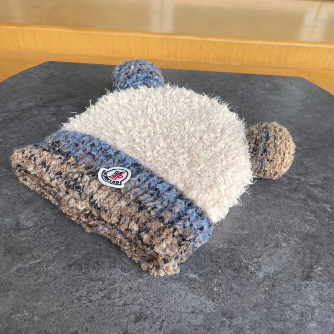 moncler蒙口欧美风格秋冬新款可爱保暖羊毛帽儿童男女款通用版冷帽帽子