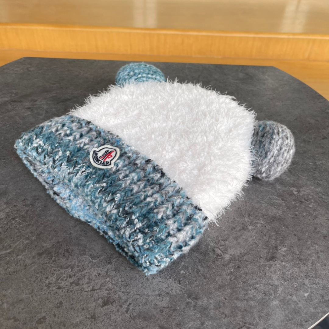 moncler蒙口欧美风格秋冬新款可爱保暖羊毛帽儿童男女款通用版冷帽帽子