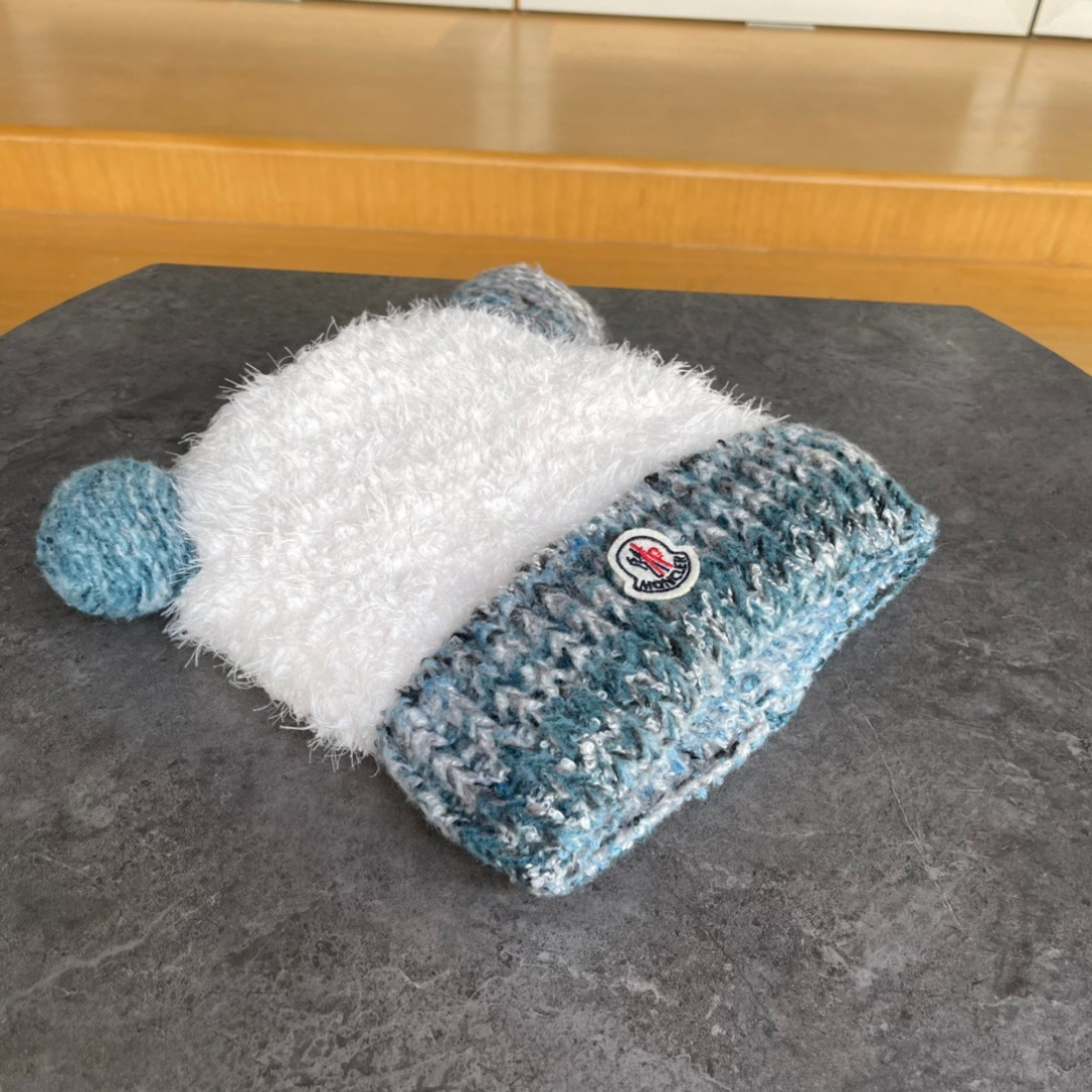 moncler蒙口欧美风格秋冬新款可爱保暖羊毛帽儿童男女款通用版冷帽帽子