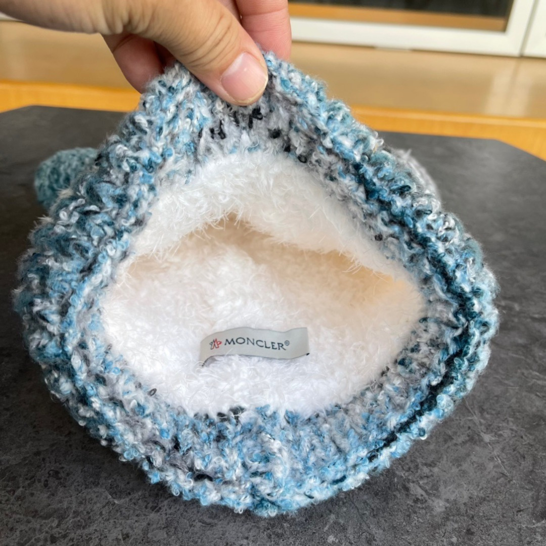 moncler蒙口欧美风格秋冬新款可爱保暖羊毛帽儿童男女款通用版冷帽帽子