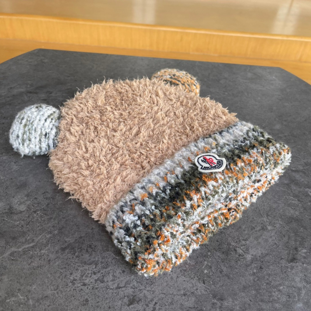 moncler蒙口欧美风格秋冬新款可爱保暖羊毛帽儿童男女款通用版冷帽帽子