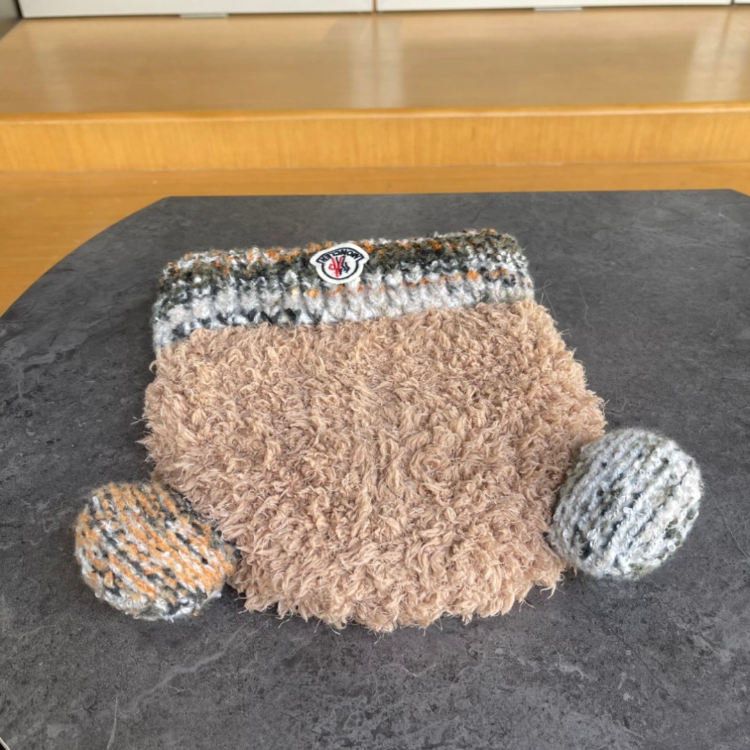 moncler蒙口欧美风格秋冬新款可爱保暖羊毛帽儿童男女款通用版冷帽帽子