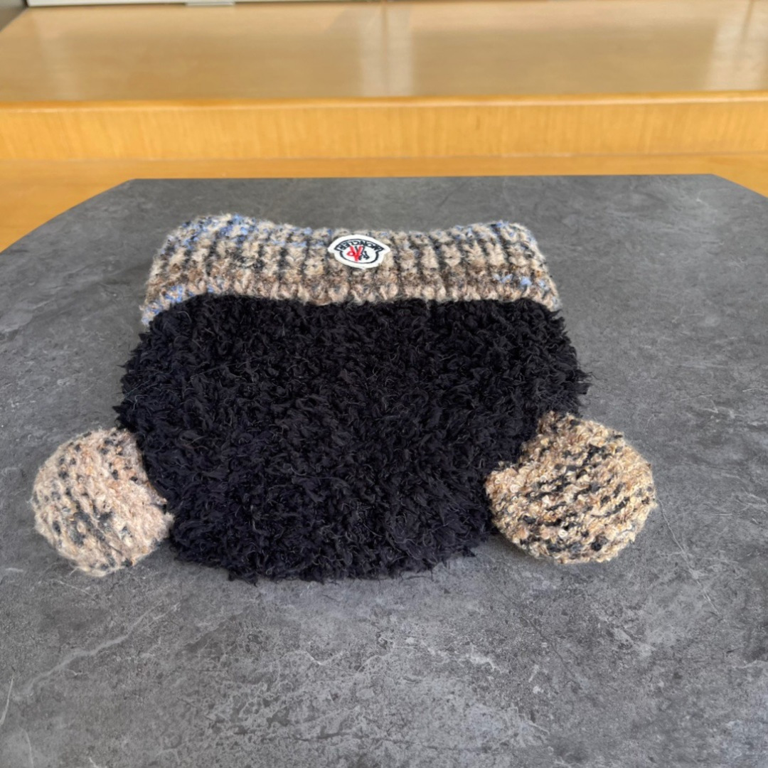 moncler蒙口欧美风格秋冬新款可爱保暖羊毛帽儿童男女款通用版冷帽帽子