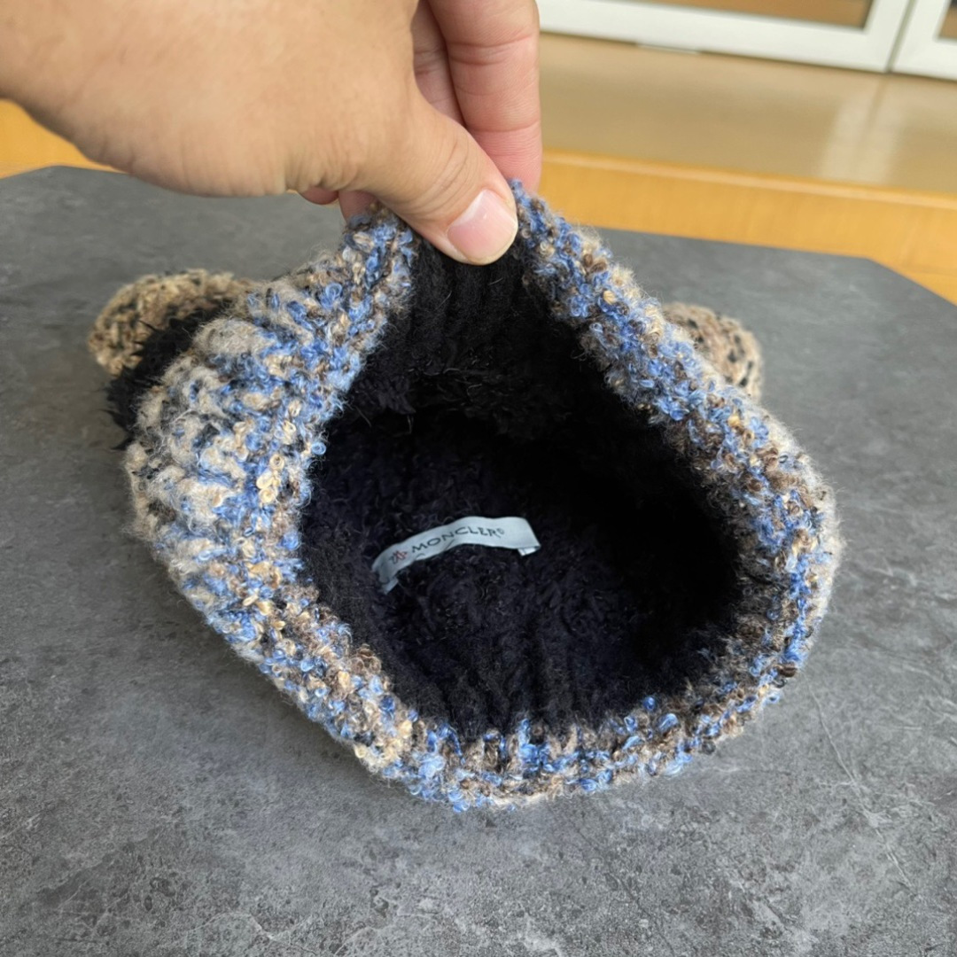 moncler蒙口欧美风格秋冬新款可爱保暖羊毛帽儿童男女款通用版冷帽帽子