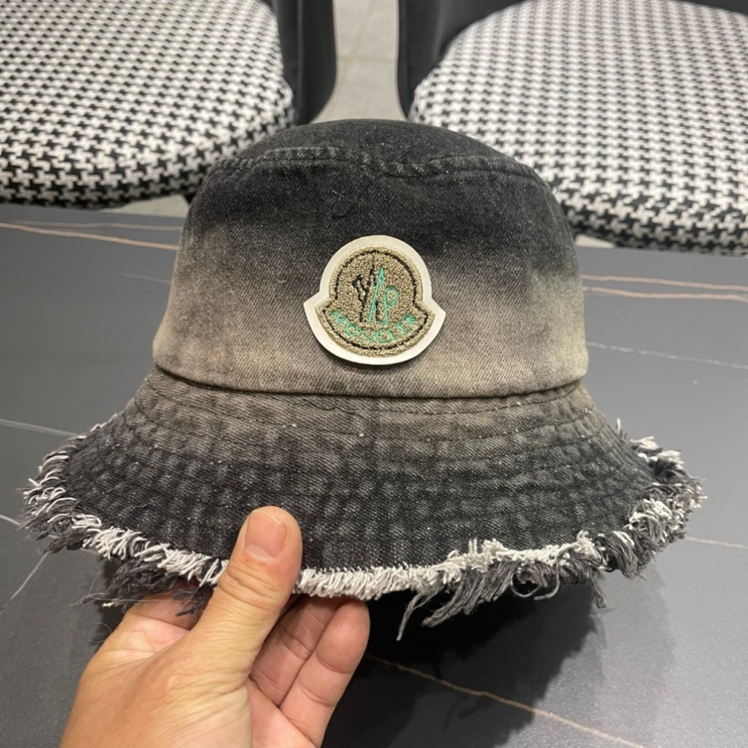 MONCLER蒙口🎩2024春新款高品质牛仔渔夫帽超仙，超火爆💖质感很赞，出街超好搭配！时尚潮流！快快入