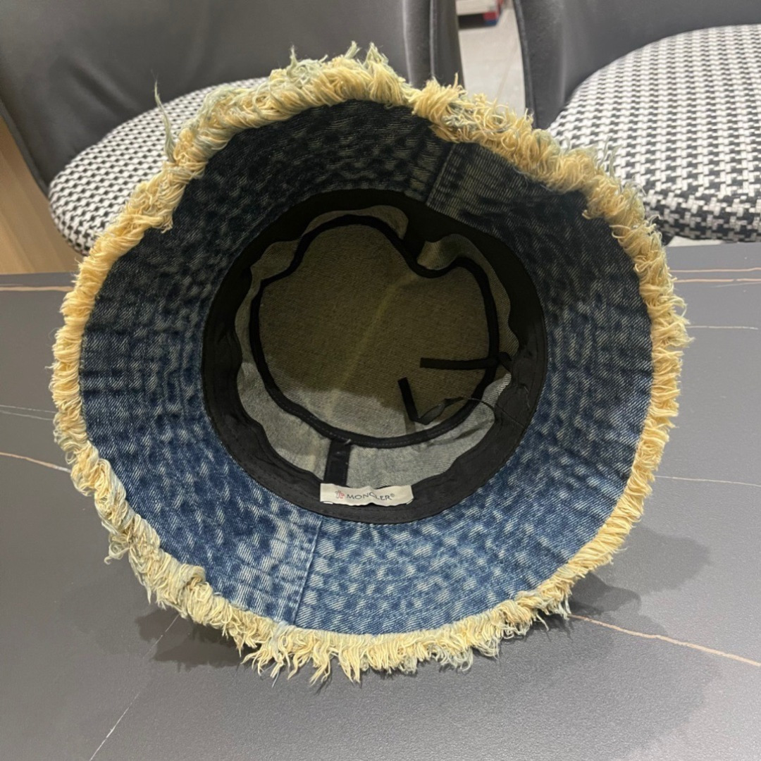 MONCLER蒙口🎩2024春新款高品质牛仔渔夫帽超仙，超火爆💖质感很赞，出街超好搭配！时尚潮流！快快入
