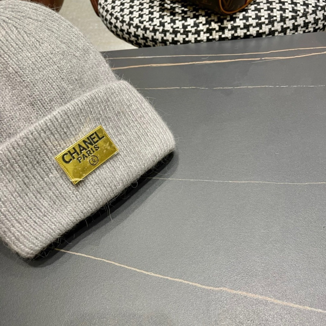  【CHANEL香奈儿】秋冬新款小香韩版针织毛线帽，出街超好搭配！