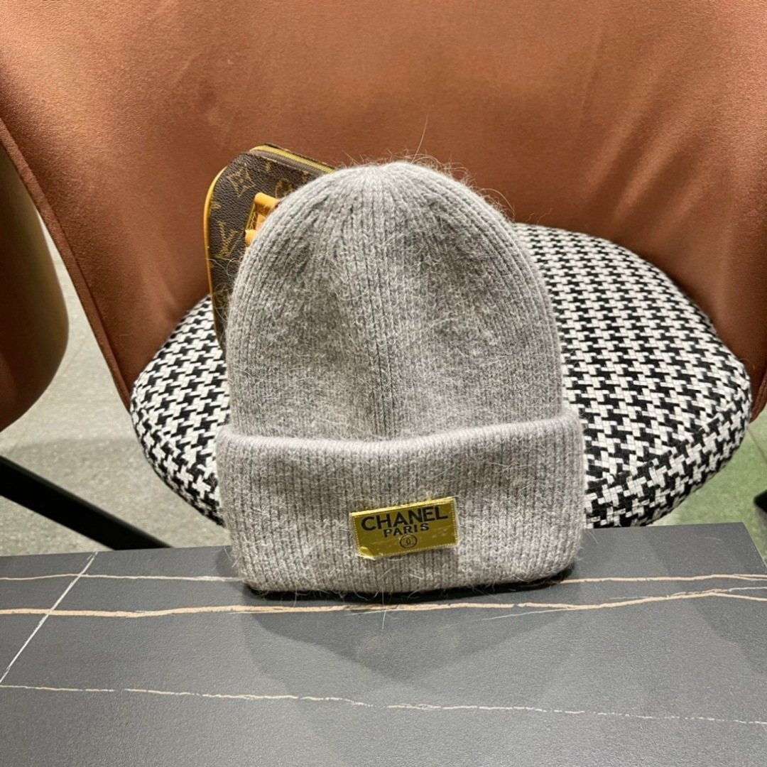  【CHANEL香奈儿】秋冬新款小香韩版针织毛线帽，出街超好搭配！