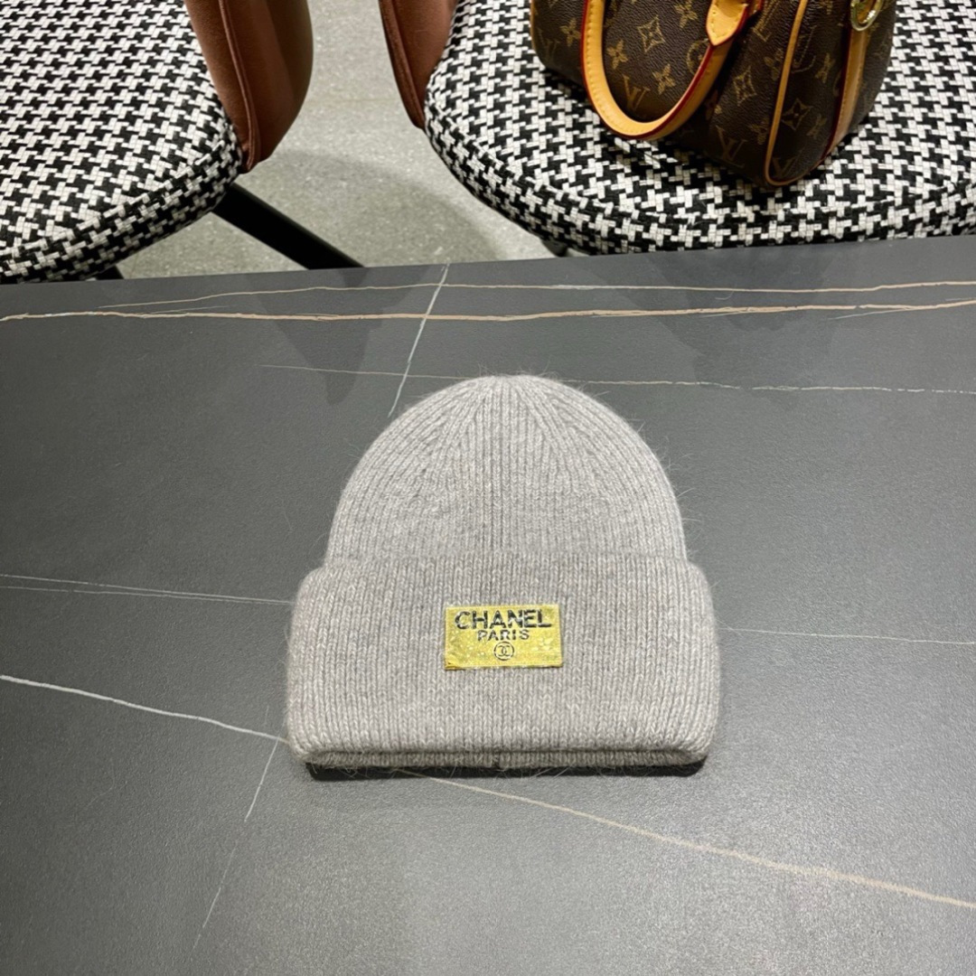  【CHANEL香奈儿】秋冬新款小香韩版针织毛线帽，出街超好搭配！