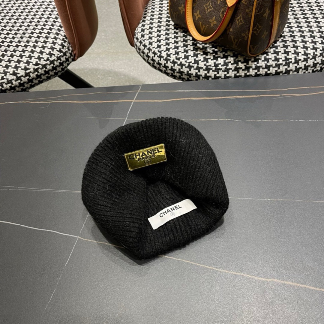  【CHANEL香奈儿】秋冬新款小香韩版针织毛线帽，出街超好搭配！