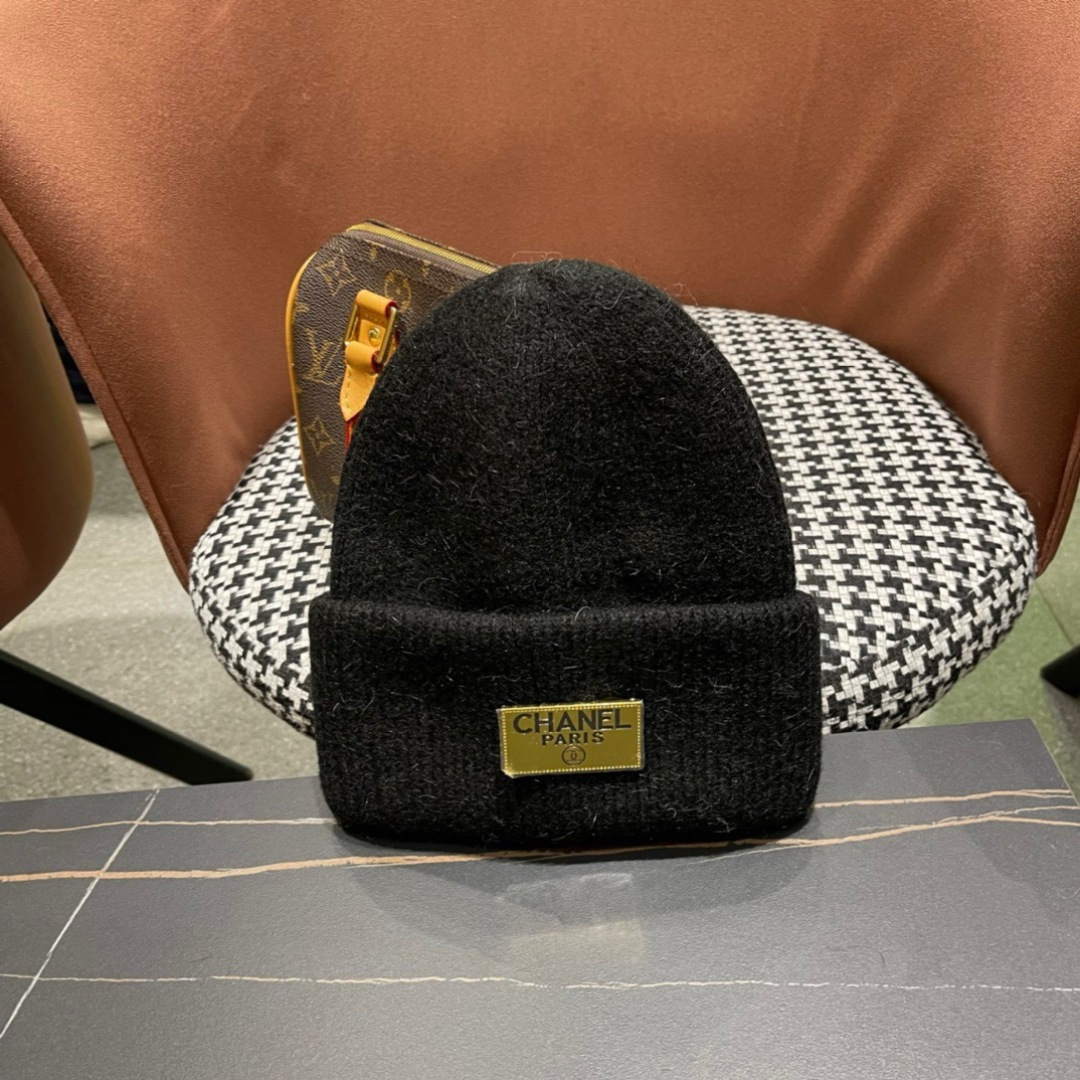  【CHANEL香奈儿】秋冬新款小香韩版针织毛线帽，出街超好搭配！