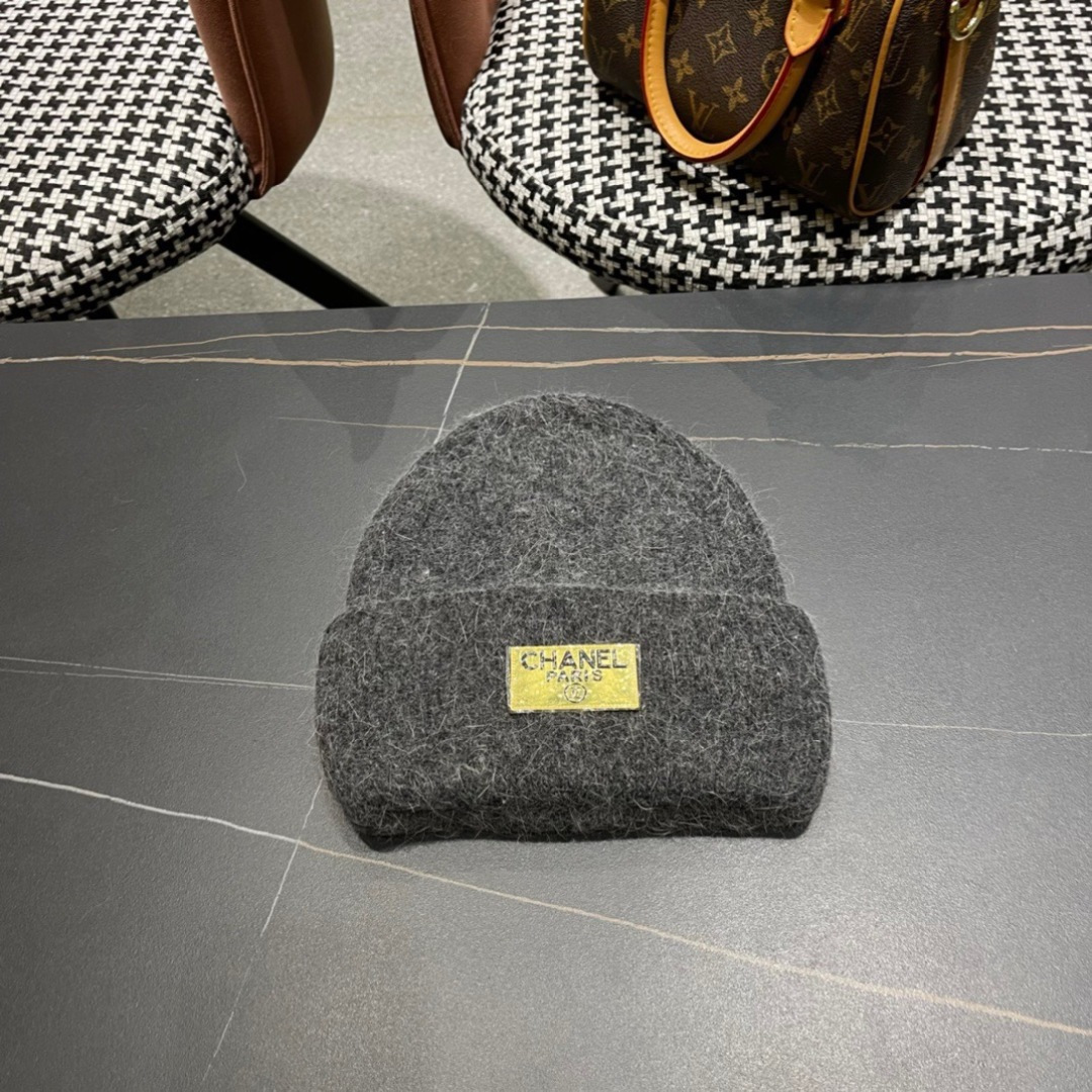  【CHANEL香奈儿】秋冬新款小香韩版针织毛线帽，出街超好搭配！