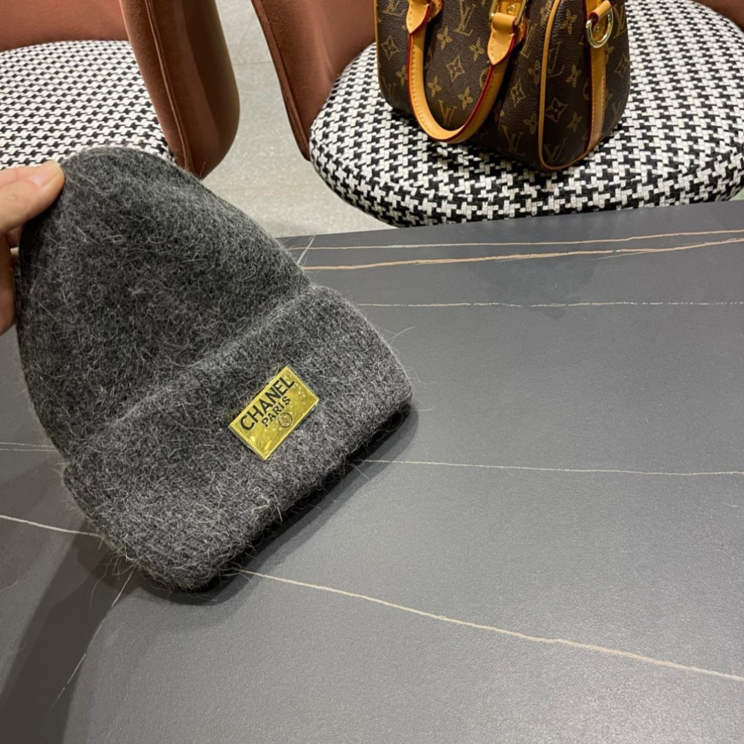  【CHANEL香奈儿】秋冬新款小香韩版针织毛线帽，出街超好搭配！