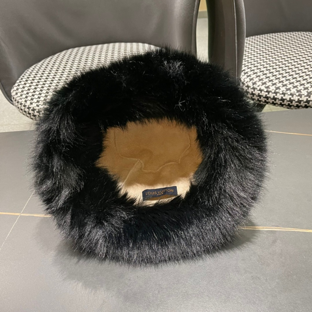 LV路易威登秋冬毛绒渔夫帽 完美版型，对格精准无误，男女适用