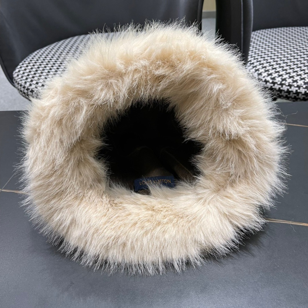 LV路易威登秋冬毛绒渔夫帽 完美版型，对格精准无误，男女适用