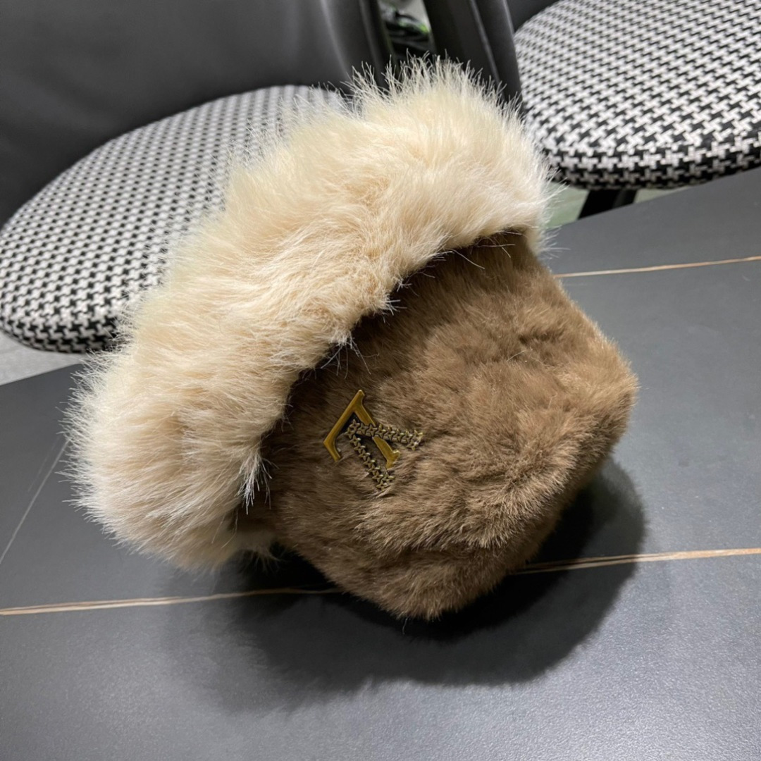 LV路易威登秋冬毛绒渔夫帽 完美版型，对格精准无误，男女适用