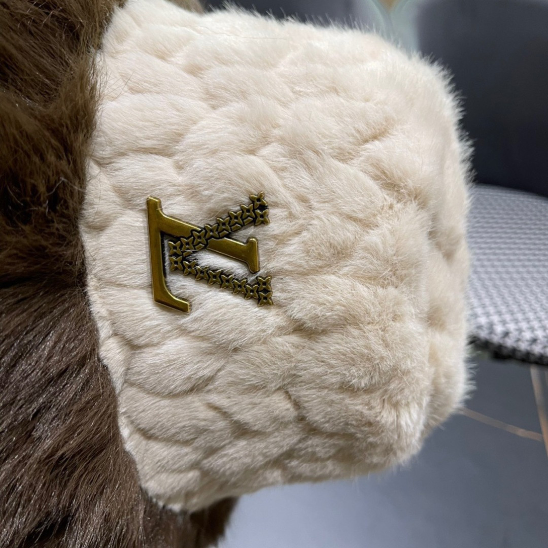 LV路易威登秋冬毛绒渔夫帽 完美版型，对格精准无误，男女适用