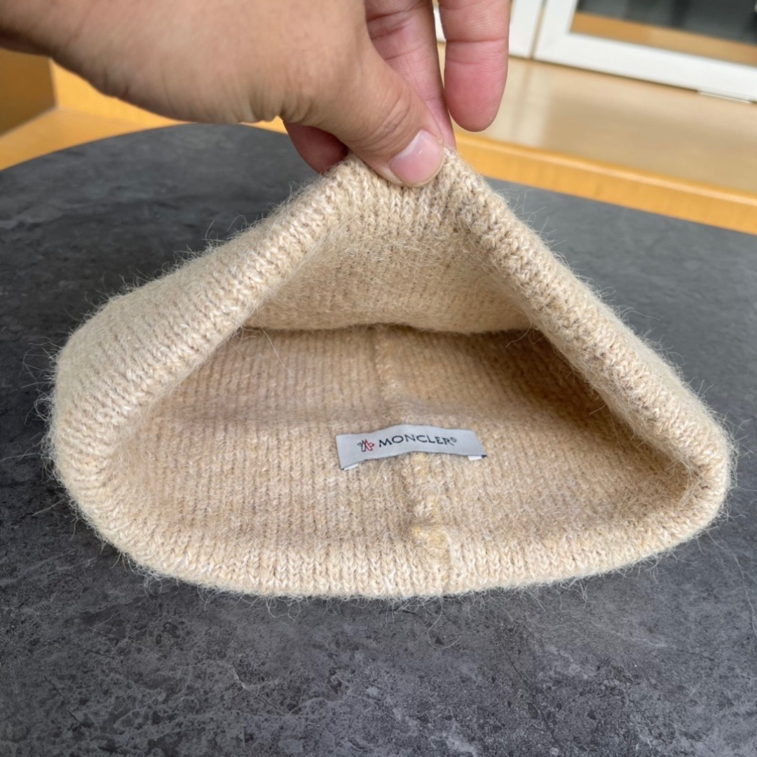 MONCLER蒙口2024新款秋冬季针织帽时尚百搭显脸小毛线帽护耳帽