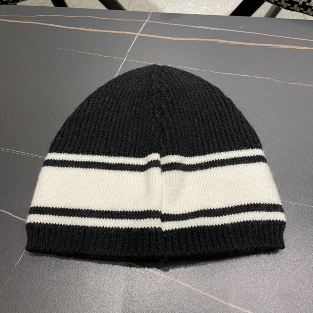 Chanel香奈儿2024秋冬针织渔夫帽盆帽时尚百搭保暖冷帽显脸小毛线帽冬季新款