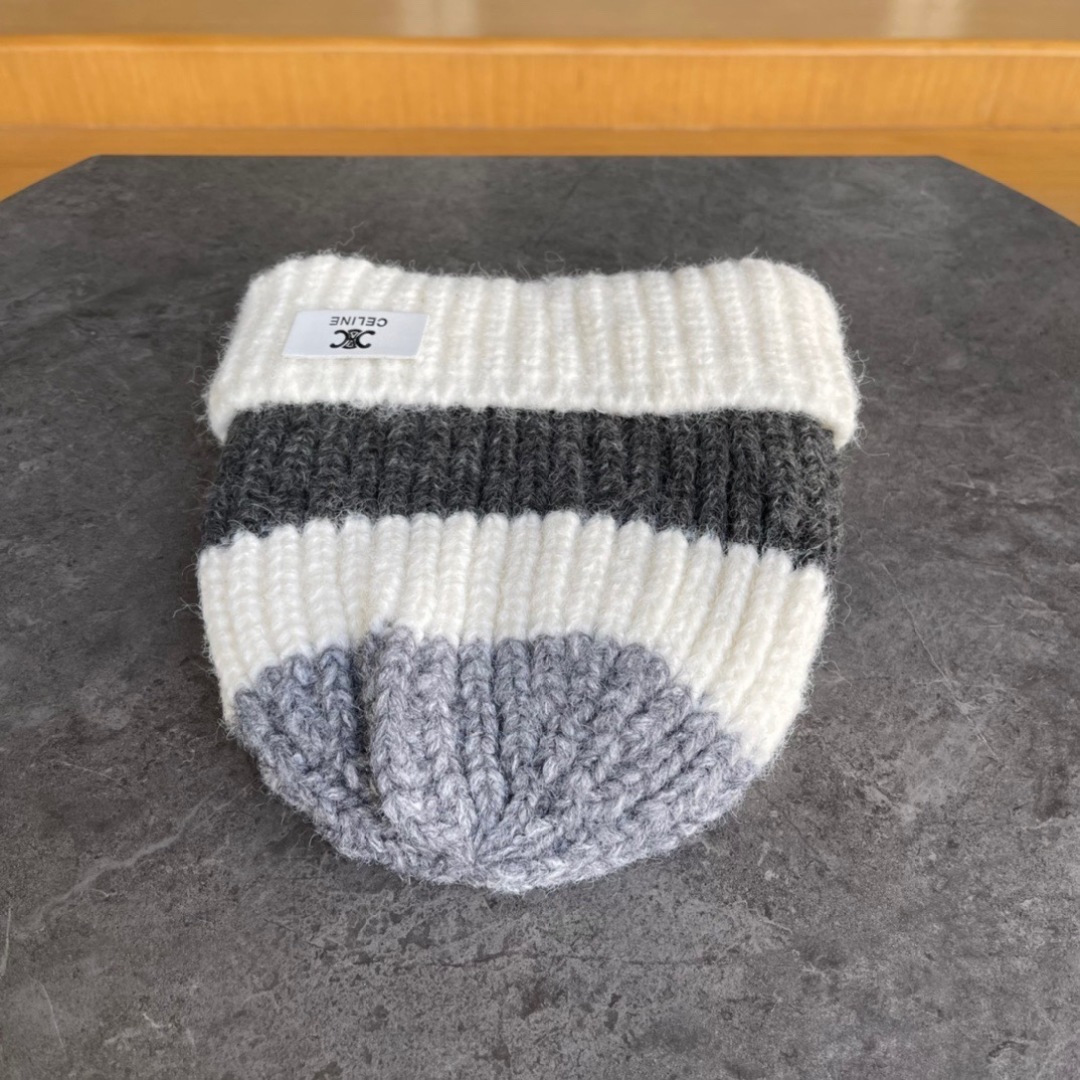 赛琳cellne韩版可爱小熊耳朵针织毛线帽子女冬季保暖护耳加厚百搭卡通套头帽