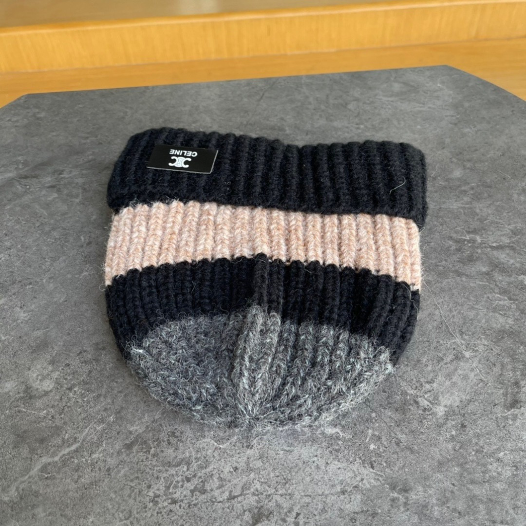 赛琳cellne韩版可爱小熊耳朵针织毛线帽子女冬季保暖护耳加厚百搭卡通套头帽