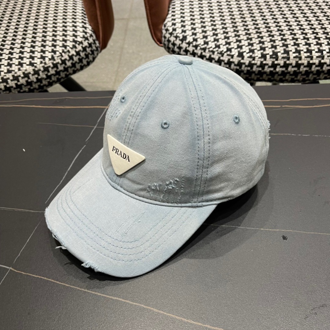 🧢普拉达Prada潮人三角标棒球帽简约帅气~男女同款超酷时尚街头风 帽型极好