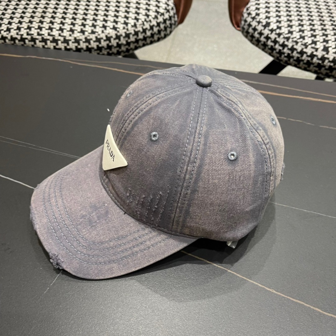🧢普拉达Prada潮人三角标棒球帽简约帅气~男女同款超酷时尚街头风 帽型极好