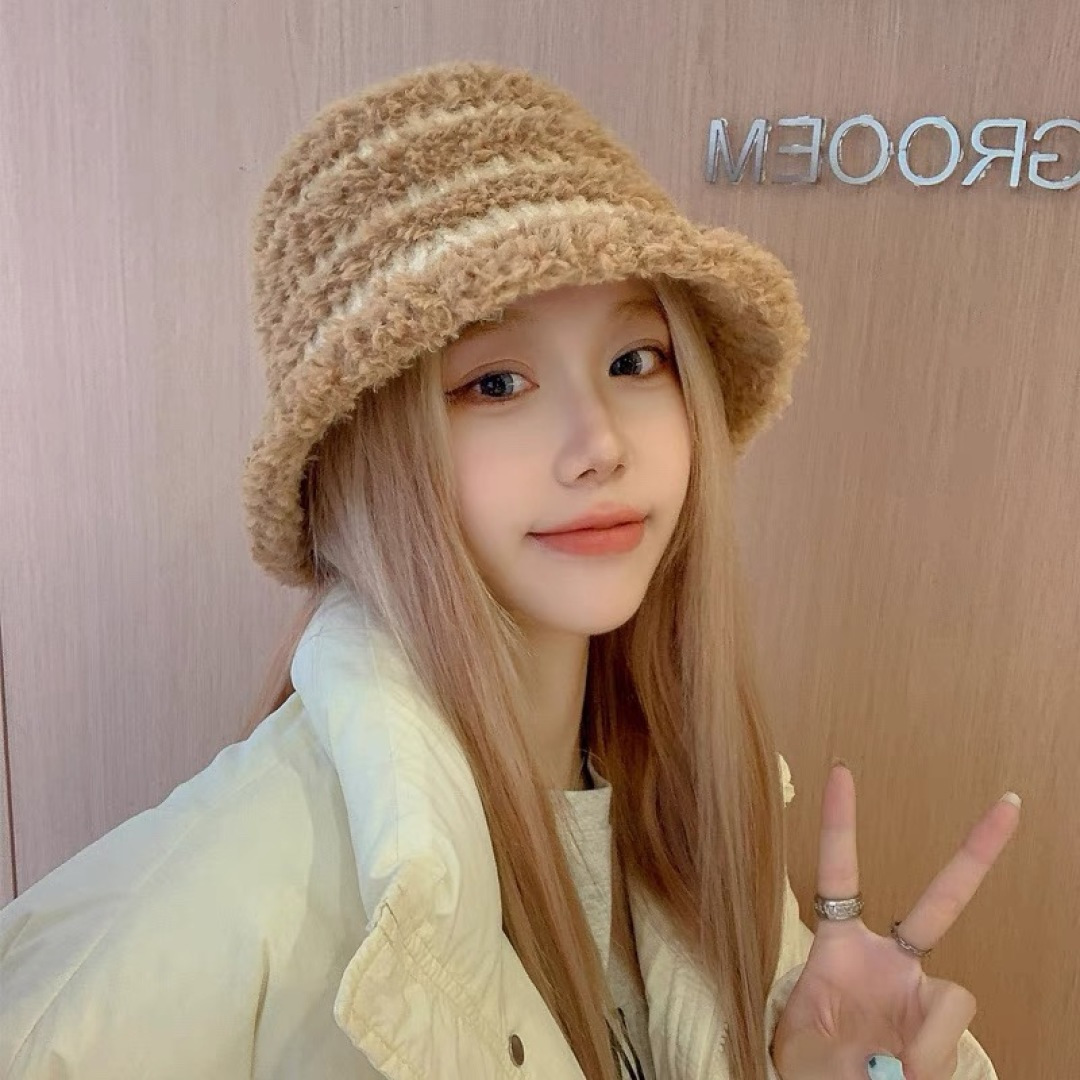 👒蒙‌口Moncler2024针织帽秋冬季新款时尚遮阳盆帽条纹防晒帽子水桶编织