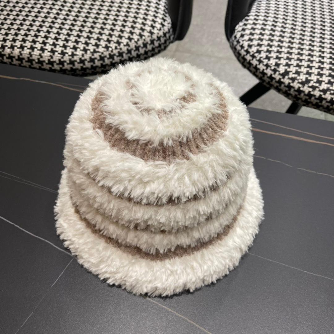 👒蒙‌口Moncler2024针织帽秋冬季新款时尚遮阳盆帽条纹防晒帽子水桶编织