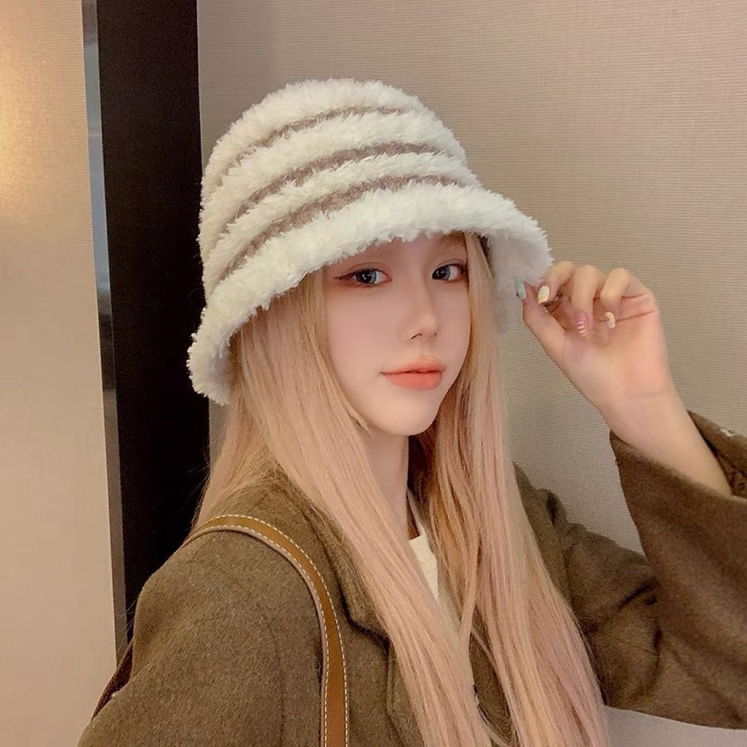 👒蒙‌口Moncler2024针织帽秋冬季新款时尚遮阳盆帽条纹防晒帽子水桶编织