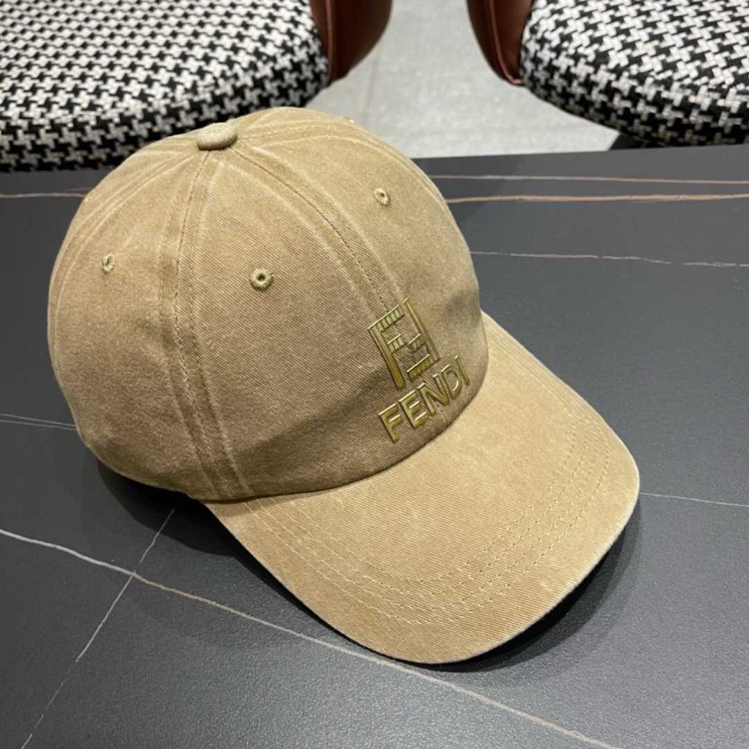  Fendi（芬迪）2024新款棒球帽， 双F提花口碑极佳，轻盈透气！质量超赞，基础头围56，贴片可调节