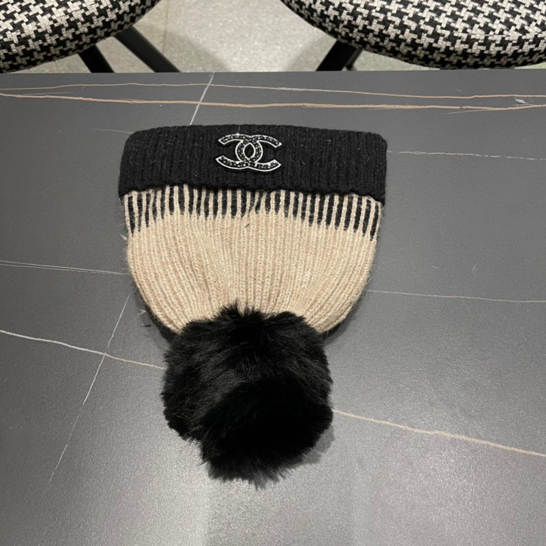  CHANEL香奈儿 秋冬新款大牌同款羊毛针织毛线帽出街超好搭配！