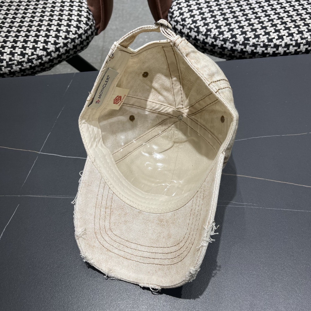  moncler潮牌蒙口经典牛仔棒球帽，男女户外保百搭帽子