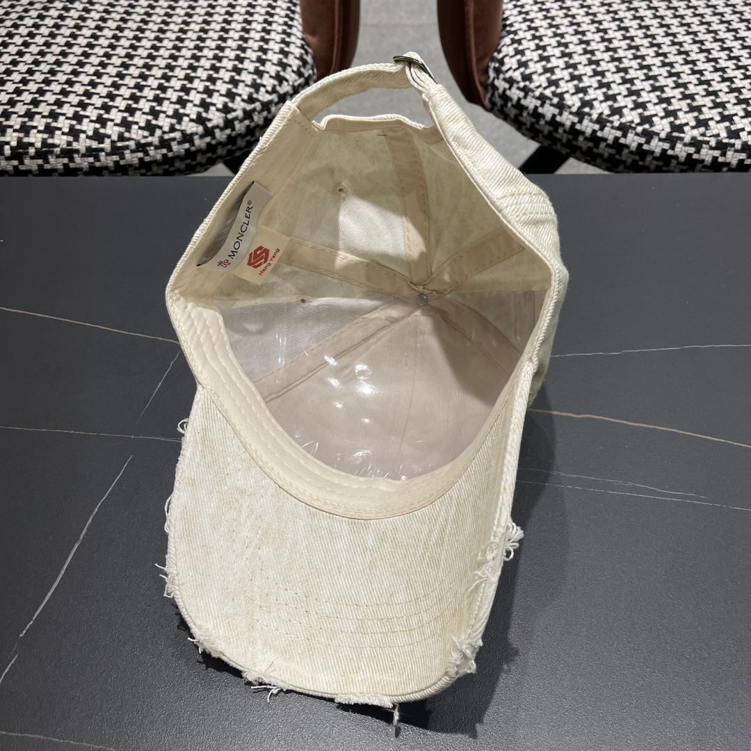  moncler潮牌蒙口经典牛仔棒球帽，男女户外保百搭帽子