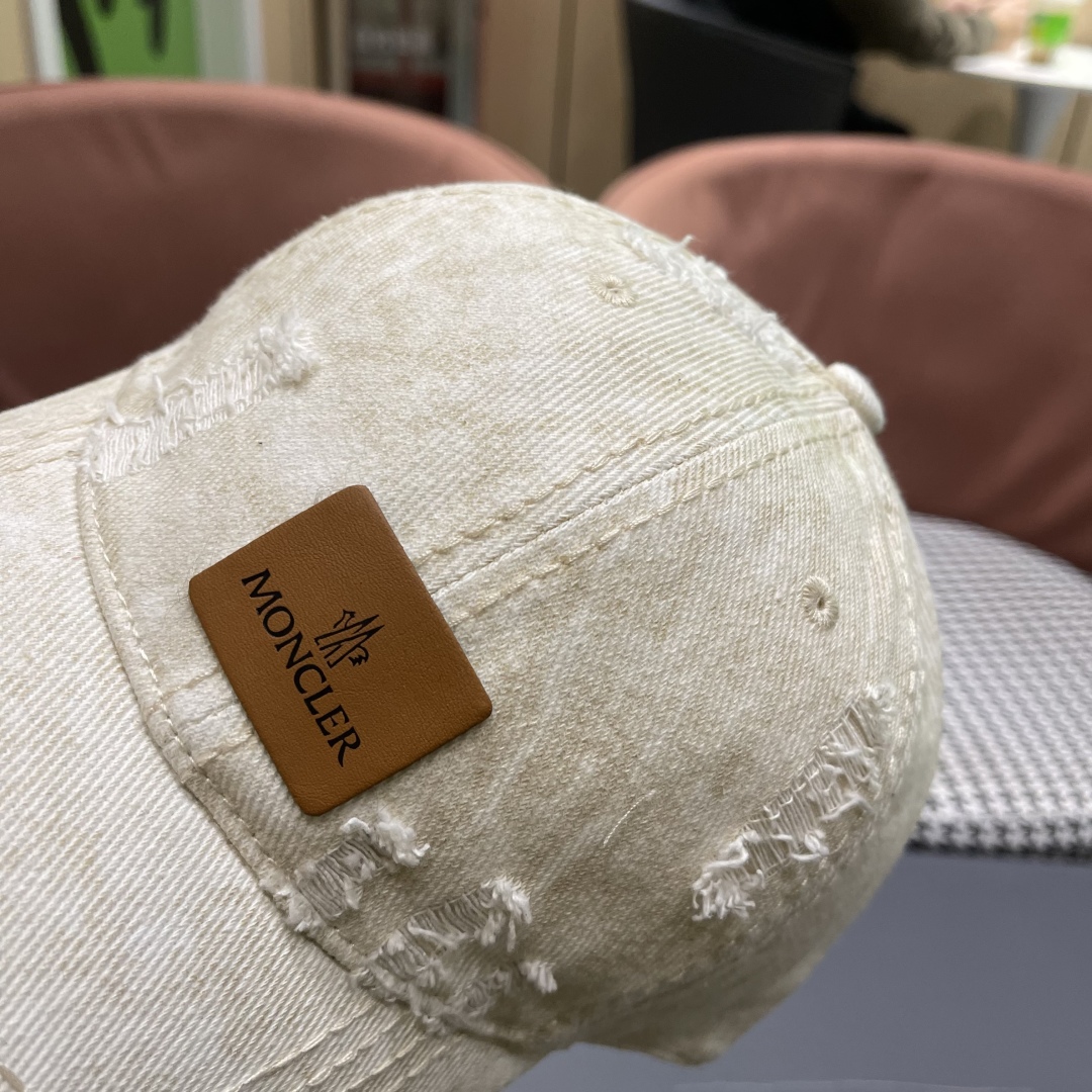 moncler潮牌蒙口经典牛仔棒球帽，男女户外保百搭帽子