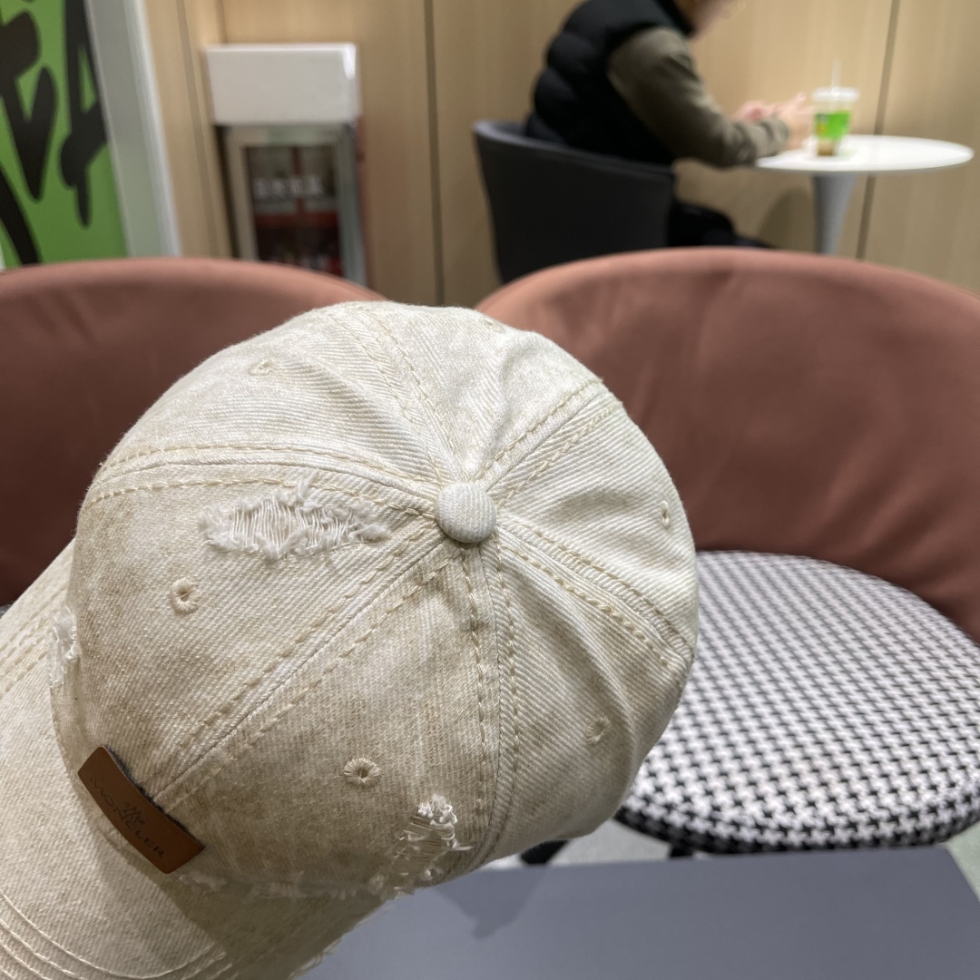  moncler潮牌蒙口经典牛仔棒球帽，男女户外保百搭帽子