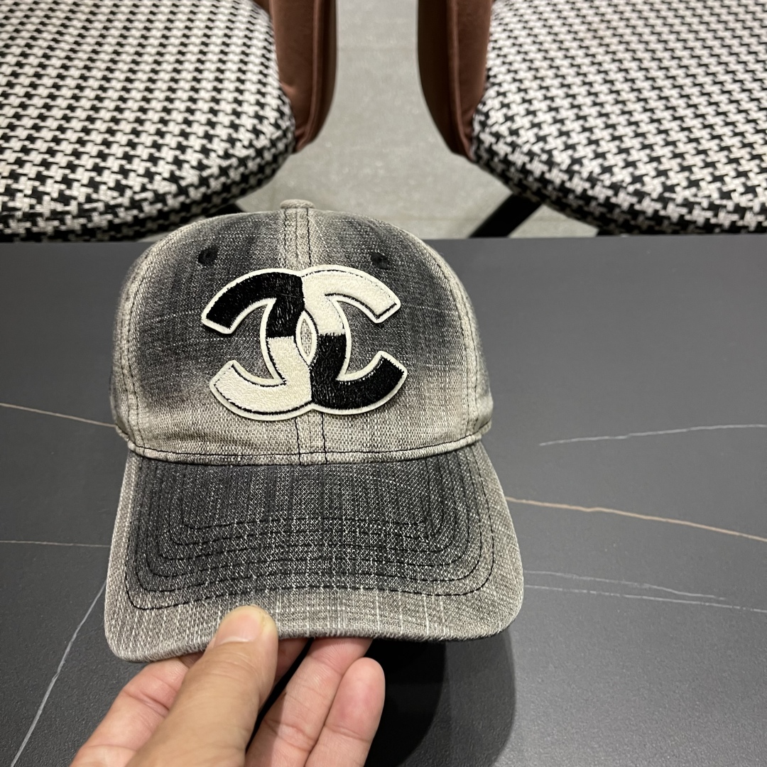 香奈儿CHANEL新品牛仔棒球帽，小香经典简约，时尚休闲设计 跑量新品，网红款