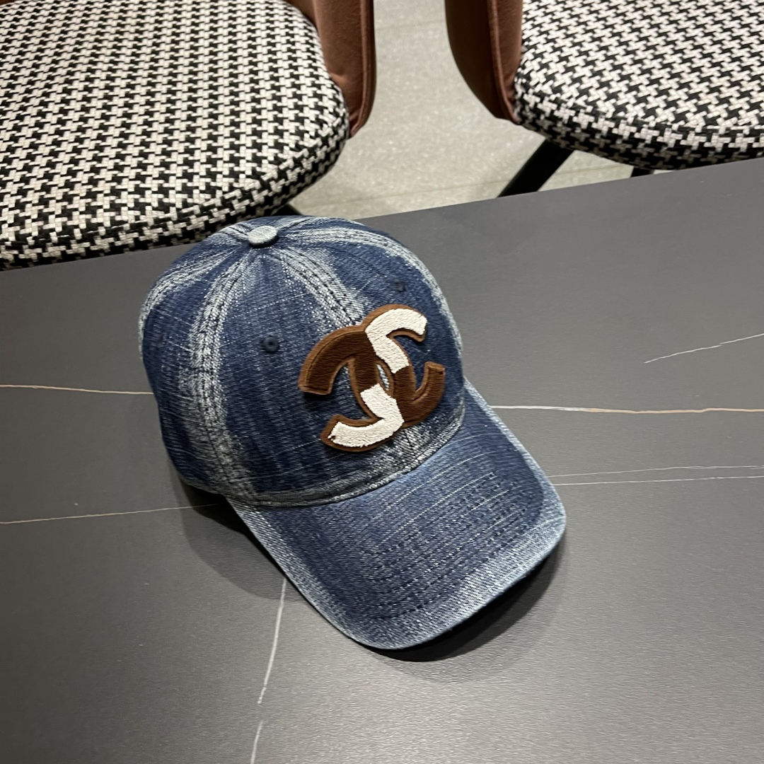  香奈儿CHANEL新品牛仔棒球帽，小香经典简约，时尚休闲设计 跑量新品，网红款